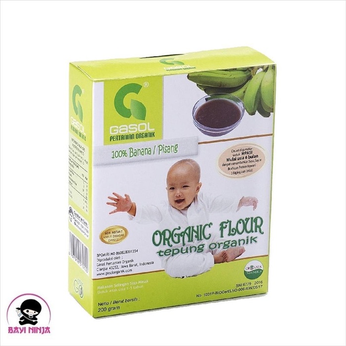 

cs01477 Gasol Organic Tepung Pisang Organik 200 G Da01D100