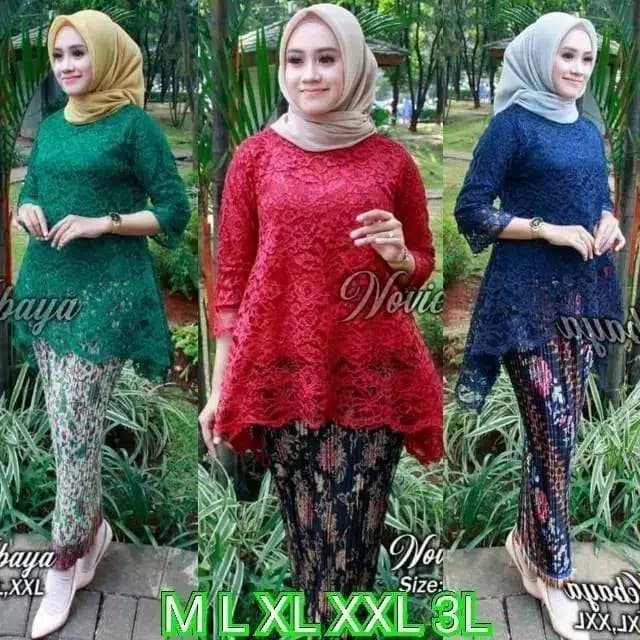SET JUMBO - KEBAYA BROKAT JUMBO - KEBAYA RINJANI BIG SIZE