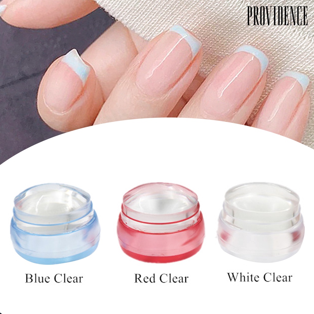 Providence Nail Stamper Single Head Smudge-Proof DIY Round Head Silicone Stamping Transparent Tool for Manicure