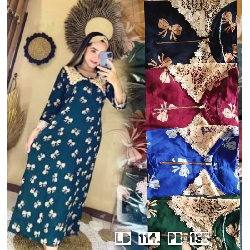 gamis renda pita burkat