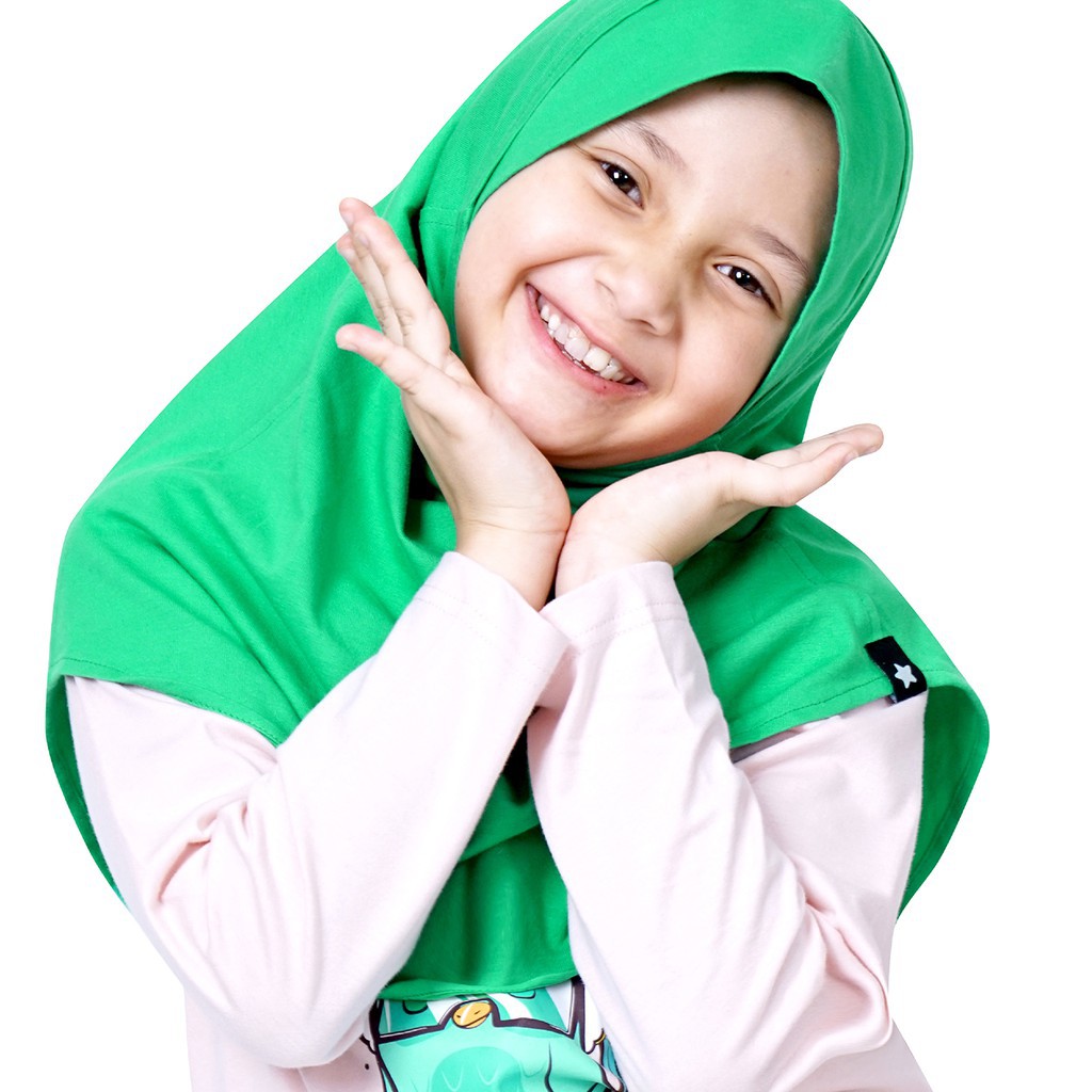 Jilbab Anak Anak Lucu Terbaru 2020 Afrakids Ja024 Green Shopee