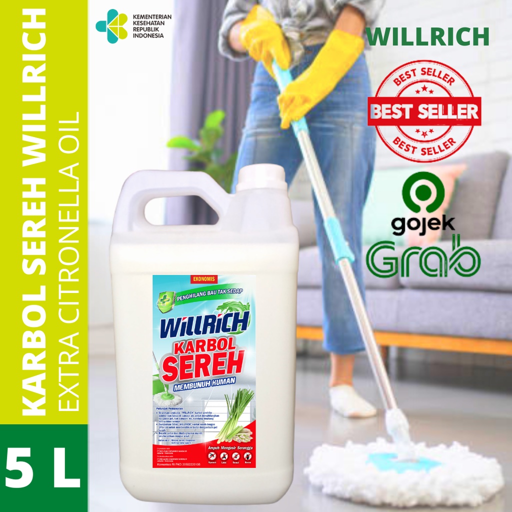 Karbol Sereh Willrich 5 Liter Berkualitas Pengiriman Instant