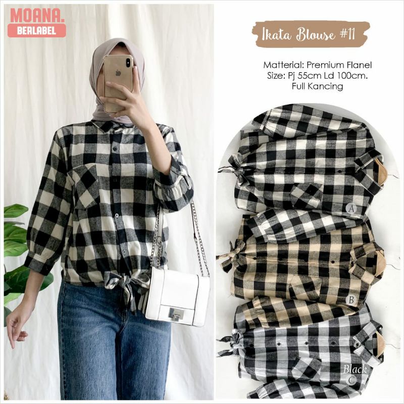 (NEW) BAJU BLOUSE WANITA FASHION MUSLIM // IKATA BLOUSE#18#20  BY MOANA-#11 kode (A)