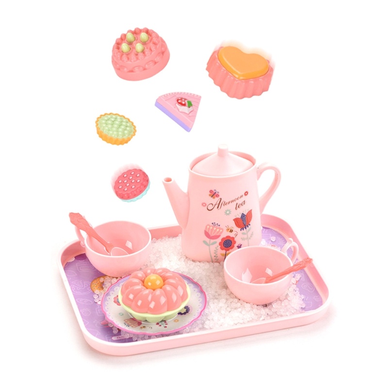 Mary 36pcs / Set Cangkir Teh + Piring Stand Kue Bahan Metal Untuk Pesta Anak