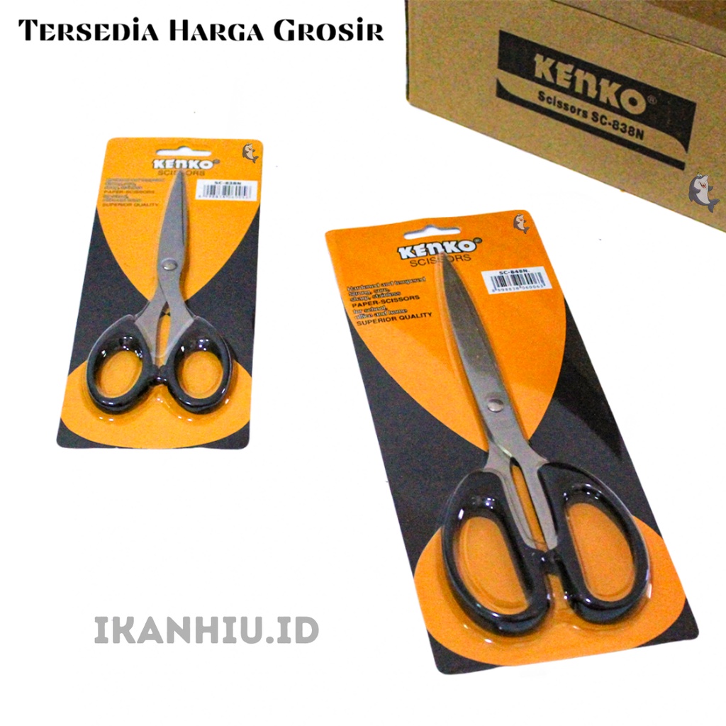 

Gunting Kenko Sedang Besar SC-838N SC- 848N - Stainless Steel Scissors Tajam Baja Anti Karat - Gunting Kertas Tanggung Jumbo