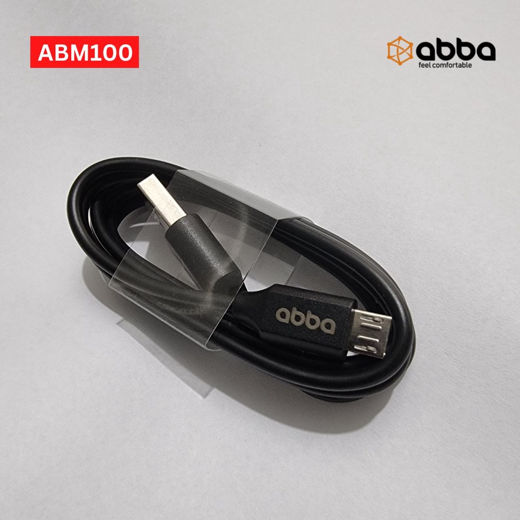 ABBA ABM100 KABEL DATA MICRO USB 2.4A FAST CHARGING 100CM BLACK