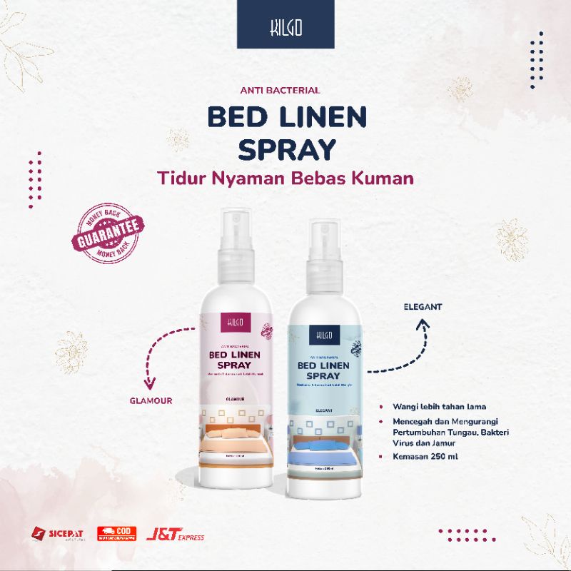 Kilgo Bed Linen - anti bakteri kasur tempat tidur - anti tungau - anti jamur - pillow - pengharum tempat tidur - kamar tidur - pewangi kamar tidur - pewangi kasur