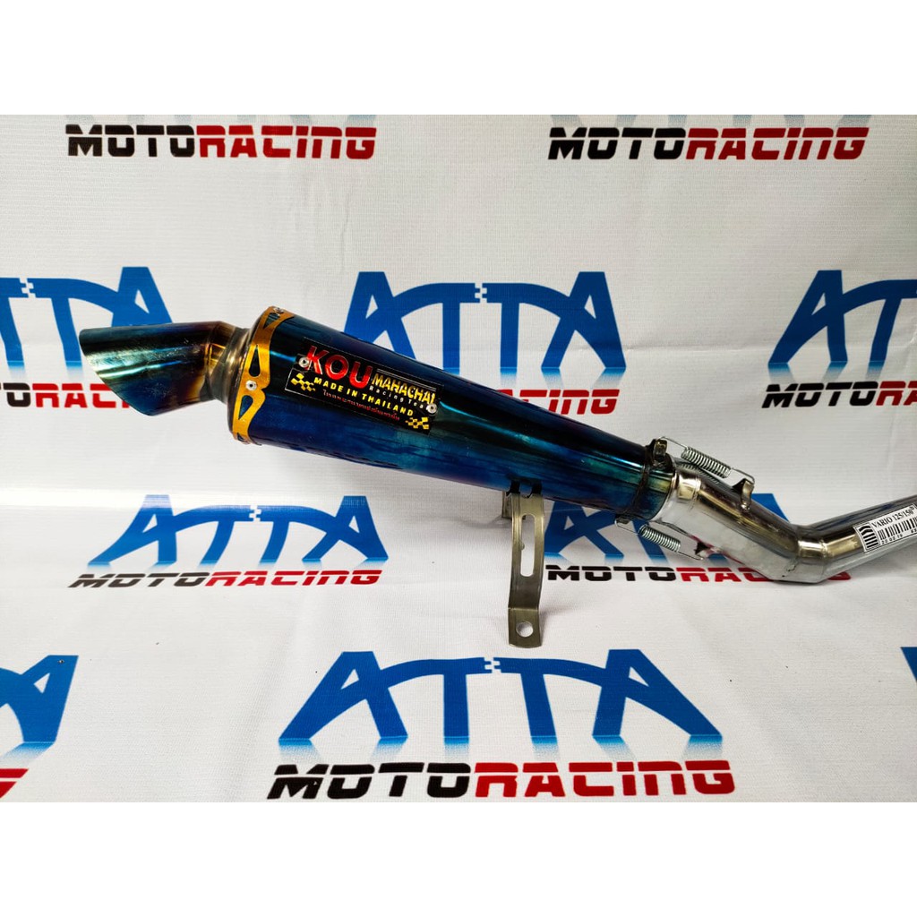 Knalpot Racing KOU Mahachai Bluemoon Honda Vario 150
