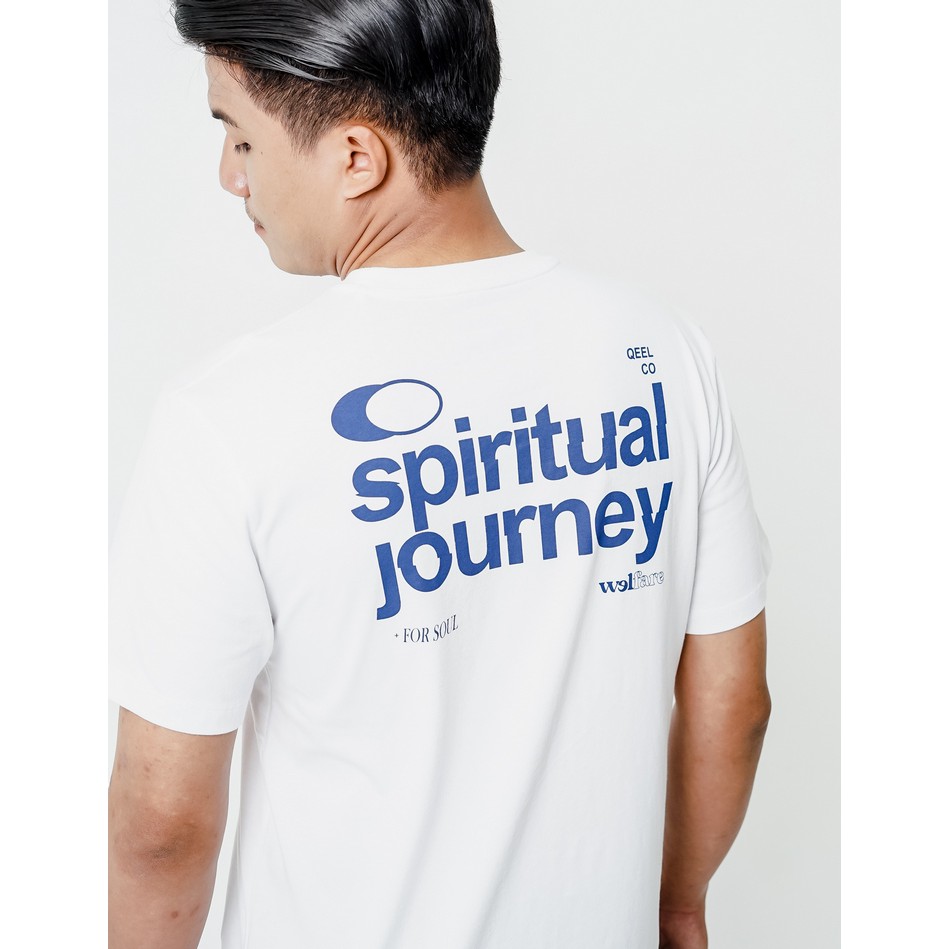 Qeel kaos distro bandung ''Spiritual Journey'' - White