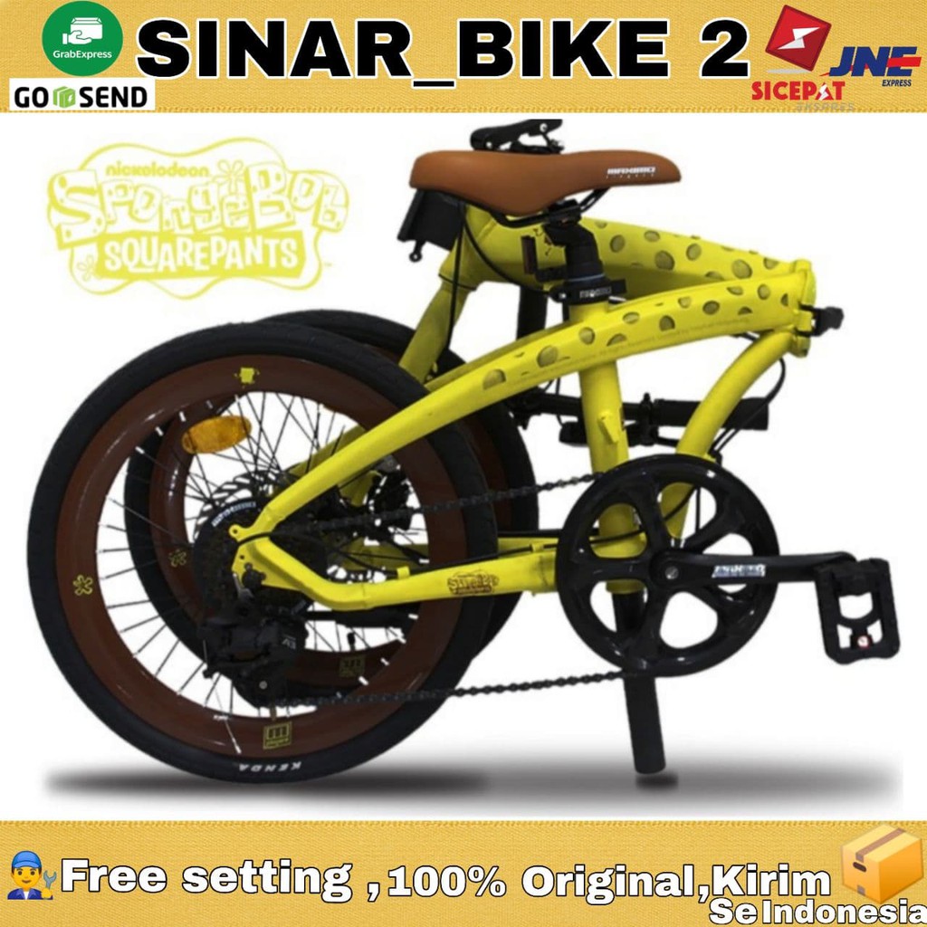 Sepeda Lipat Maximo Cyclo 20Inch Edisi Spongebob (Ekspedisi)