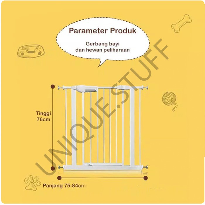 BABY safety gate pintu bayi pagar tangga pengaman anak bayi portable Pagar bayi tangga