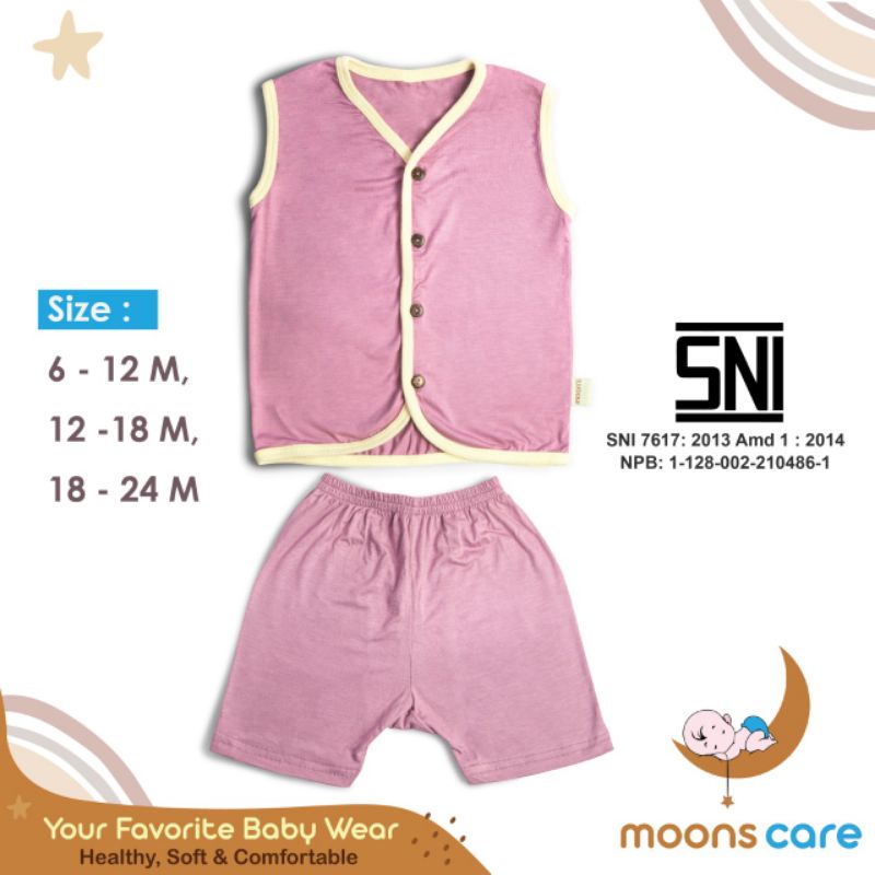 SNI Stelan Kancing Polos  Kutung Moons,Stelan Moons Anak, Stelan Moons Santai,Stelan Bermain Moons