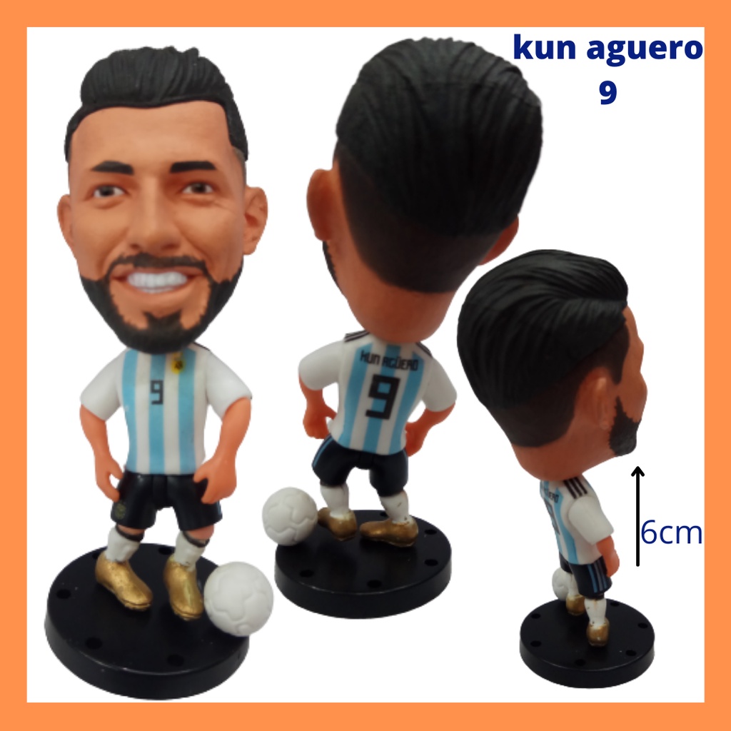 miniatur pemain sepakbola kun aguero. di maria / figure miniatur pemain sepakbola  / action figure