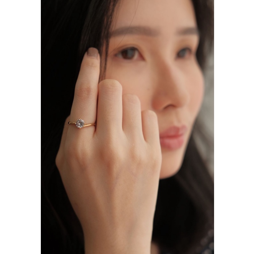 LAYLA - Cincin Tunangan Cincin Sterling Silver Ring Titanium Stainless Steel Anti Karat 053