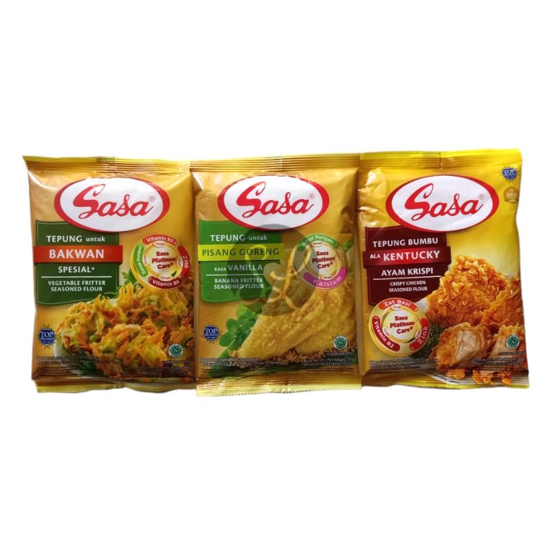 

Sasa Tepung Bumbu Kentucky 70gr Ecer/ Sasa Tepung Pisang Goreng Ecer / Sasa Tepung Bumbu Bakwan Ecer
