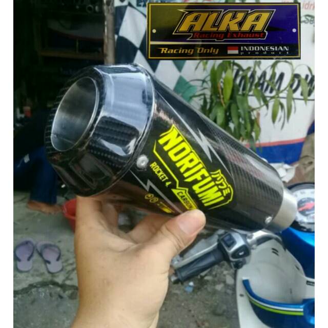 silincer NORIFUMI GTX PRO ROCKET 4 bebek modif black carbon