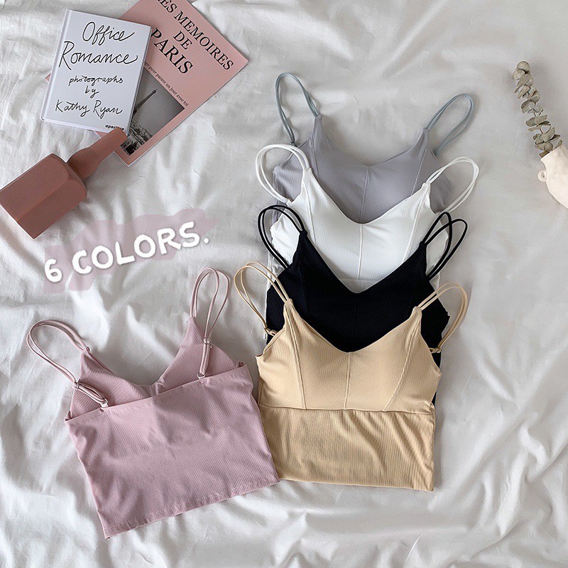 HUES.ID Crop Top Tanktop fashion wanita tanpa kawat bh pakaian dalam wanita 1051