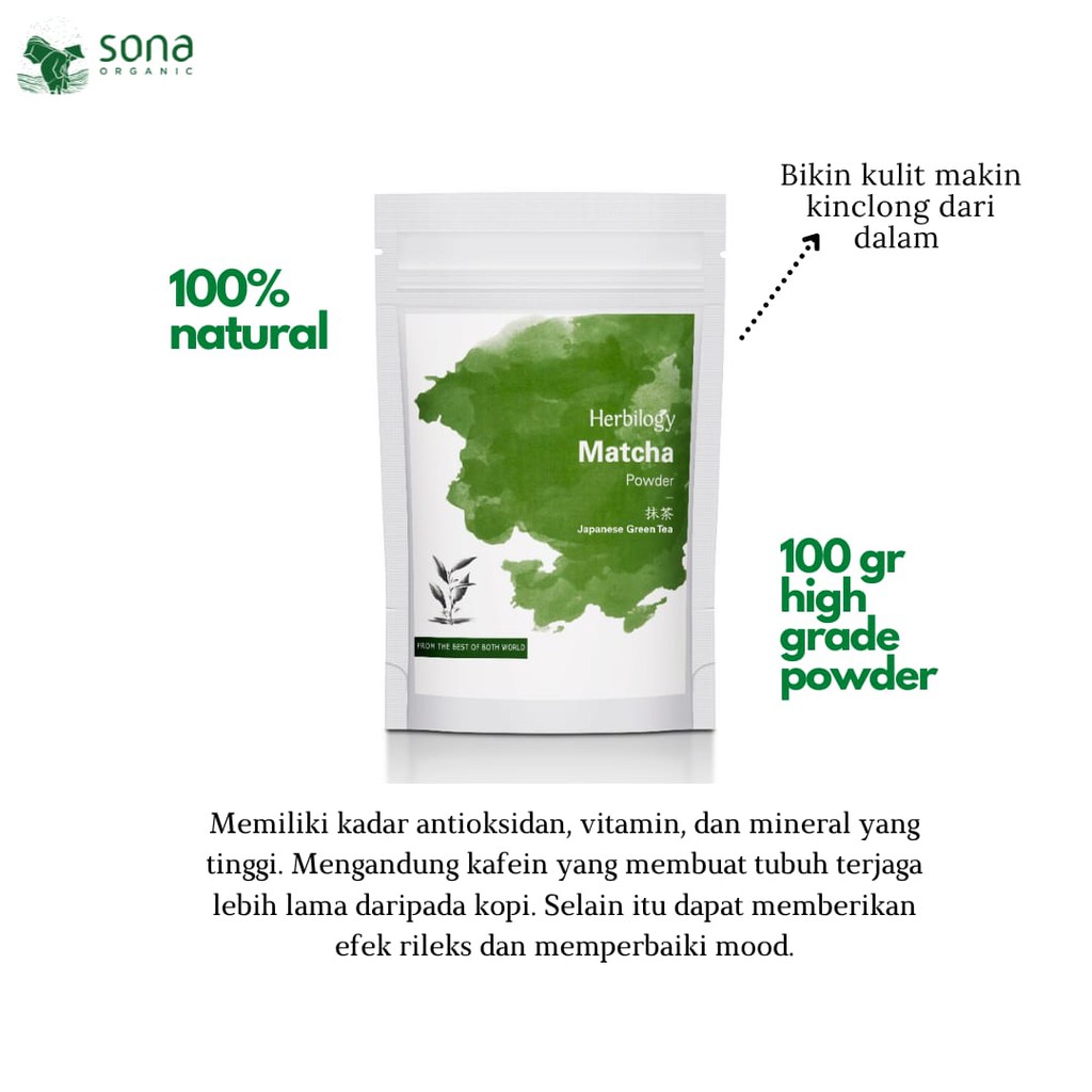 

Herbilogy-Matcha Powder Japanese Green Tea(Bubuk Teh Hijau Jepang)100g