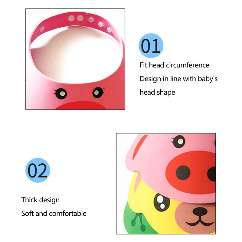 Mary Topi Visor Adjustable Pelindung Mata Bayi / Anak Saat Keramas