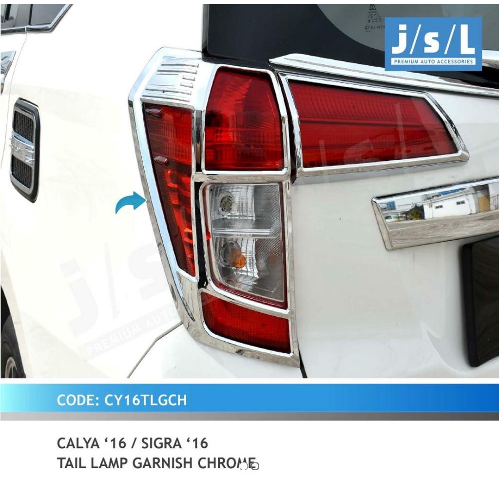 Calya Sigra Garnish Depan Belakang Chrome  Th 2016 s/d 2018 JSL / Lis Lampu Depan belakang krom