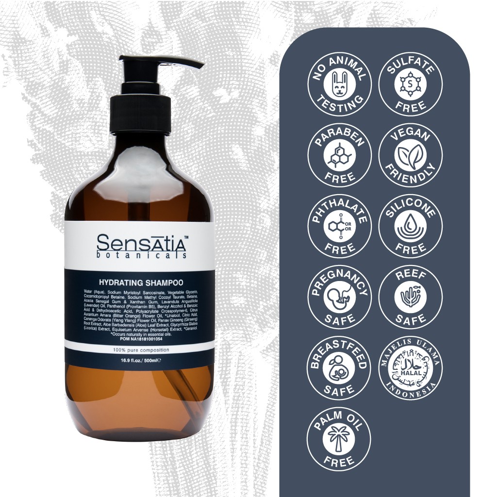 Sensatia Botanicals Hydrating Shampoo - 500mL / 16.9 fl.oz.