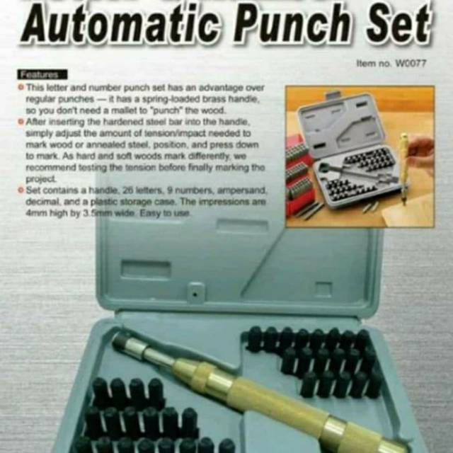 

Original DIY Stamp Punch Set 37 In 1 Size 2 Mm Puncher - Number Letter &
