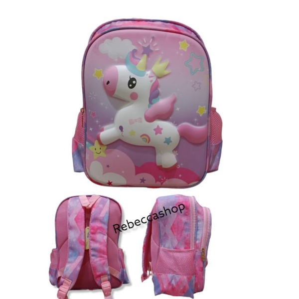 R011- TAS SEKOLAH SD TAS RANSEL ANAK PEREMPUAN TAS TIMBUL IMPORT 100%