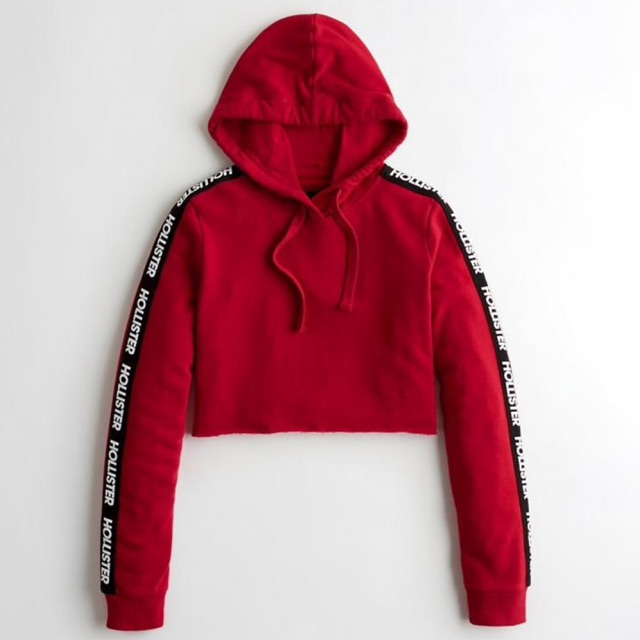 hollister red hoodie women's