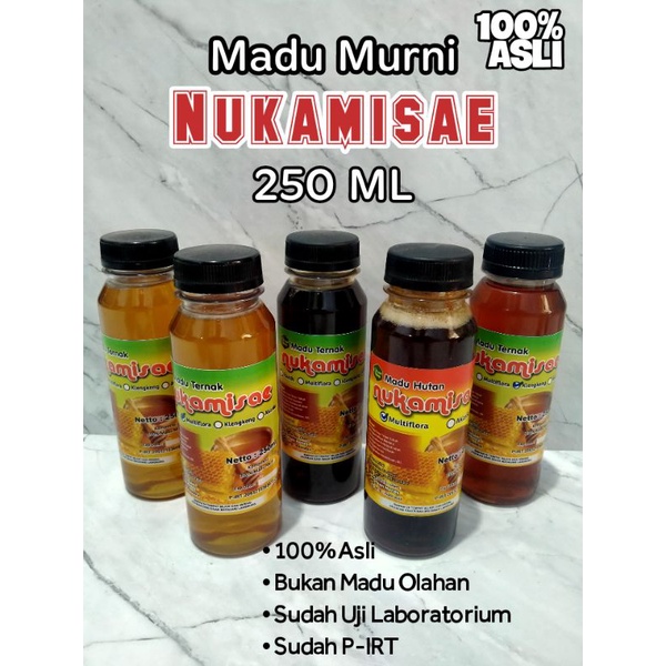 

MADU MURNI MADU ASLI 100% TANPA CAMPURAN MADU MENTAH MADU NUKAMISAE 250 ML