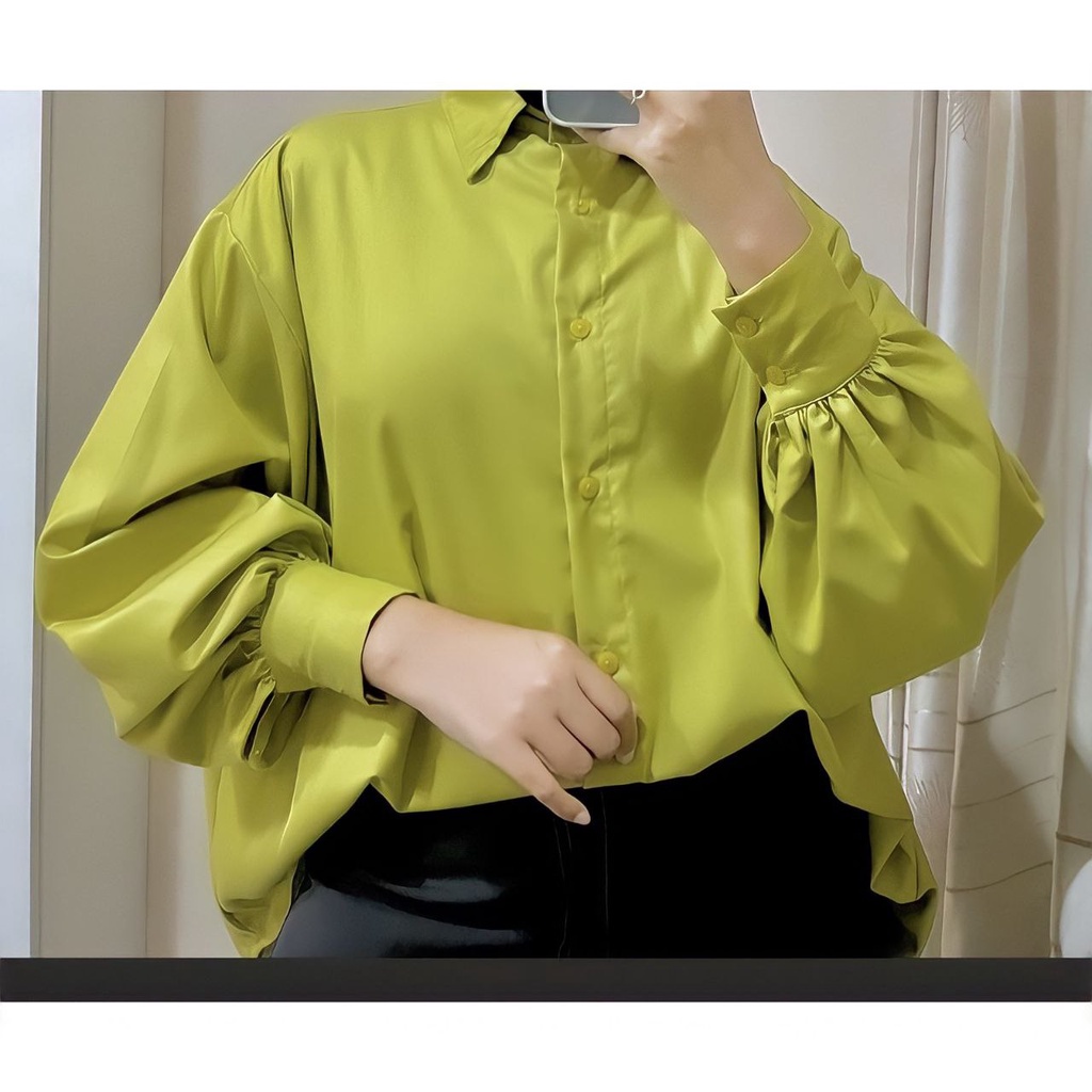 BEFAST - ZRX OOTD Kemeja JIMIE / Sally Blouse Oversize XXL / Kemeja Shirt Oversize Jumbo / Pakaian Wanita Remaja ABG / Oversize Kemeja Casual / Fashion Wanita Modis / Kemeja Polos Formal / Outfit Wanita Kantor / Keluaran terbaru / Kemeja Best seller