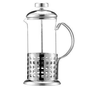 French Press Manual Coffee Maker Pot Grid Pattern KG72I