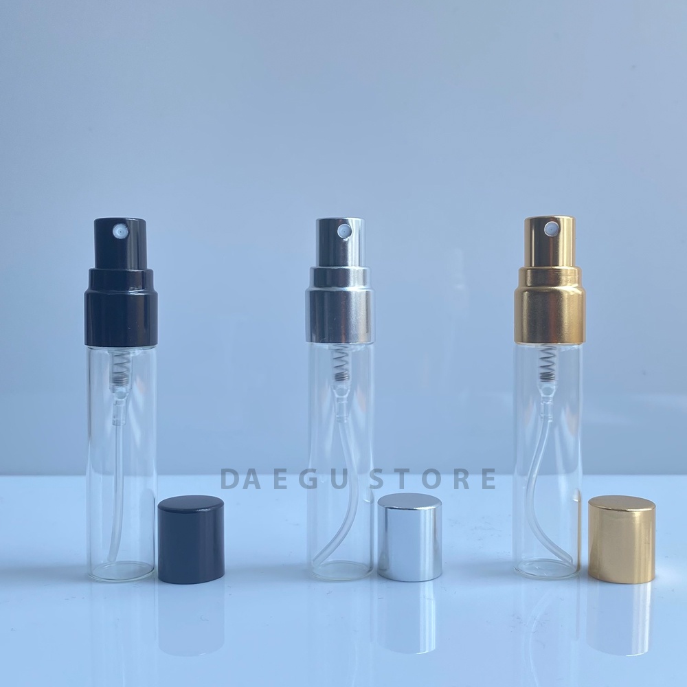 Botol 5ml Spray Kaca - Sprayer &amp; Tutup Metal / Aluminium untuk Parfum