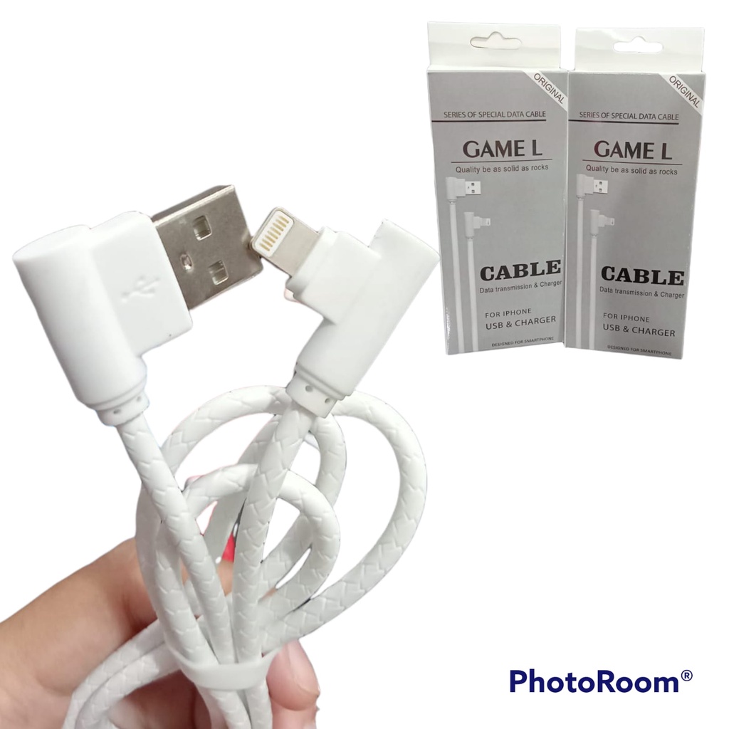 Kabel Data iPhone 6 Kabel TYPE L 2.4A FAST CHARGING Kabel Charger Lightning iOs Data Cable Gamer