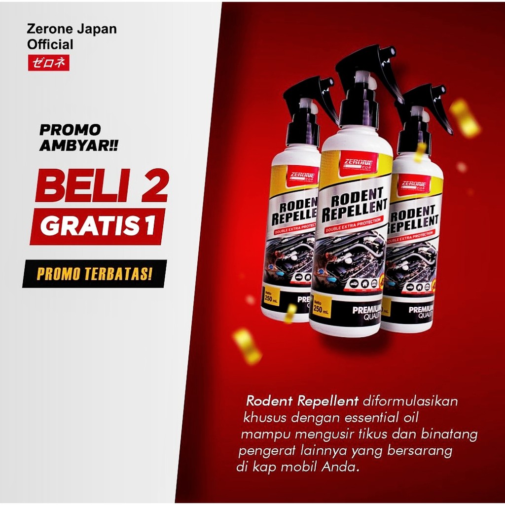 RODENT REPELLENT CAIRAN PEMBASMI TIKUS UNTUK MOBIL PENGUSIR TIKUS ANTITIKUS UNTUK MOBIL ZERONE ORI