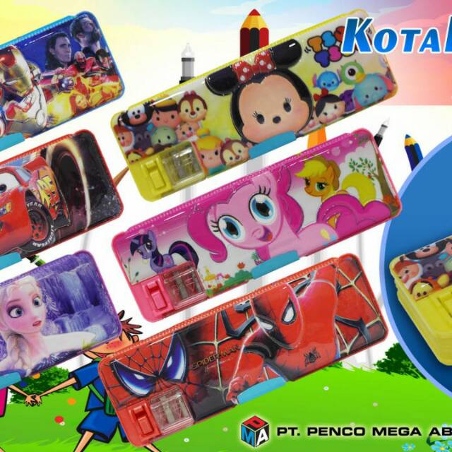 

6 pcs Kotak Pensil Magnet Campur Karakter