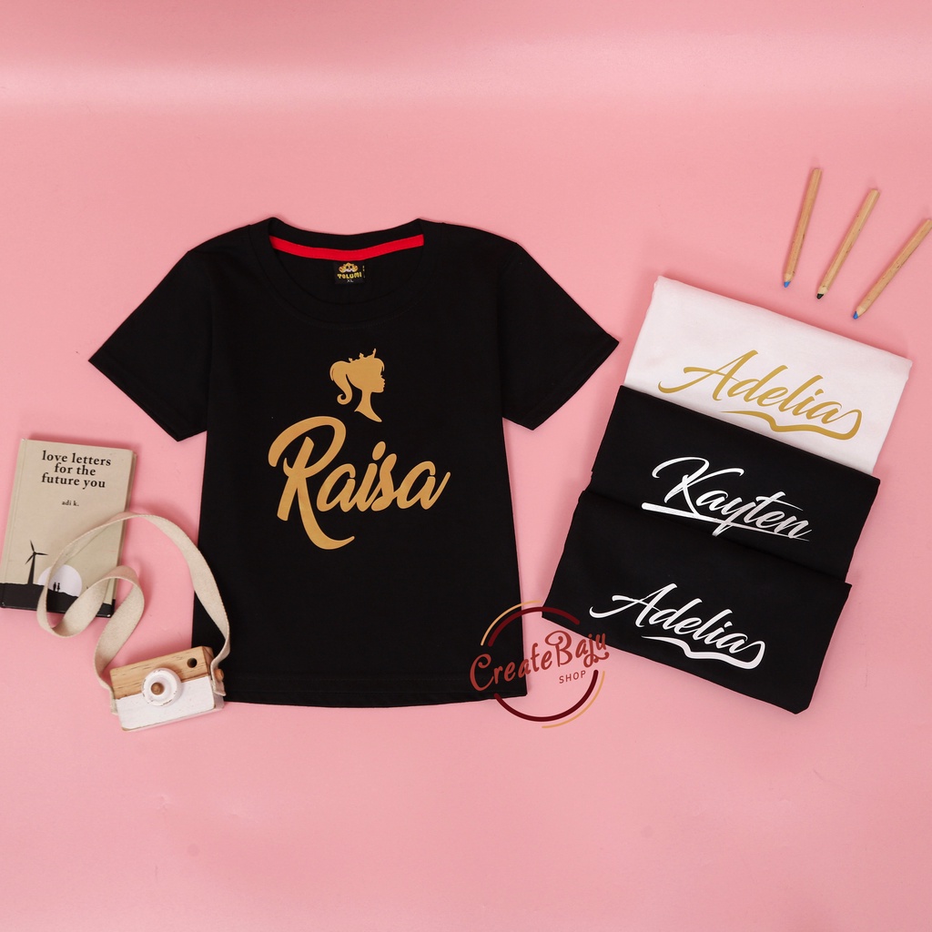 CUSTOM NAMA KAOS ANAK LAKI 1-7 TAHUN BAJU ATASAN ANAK LAKI FASHION TERMURAH BAHAN KATUN