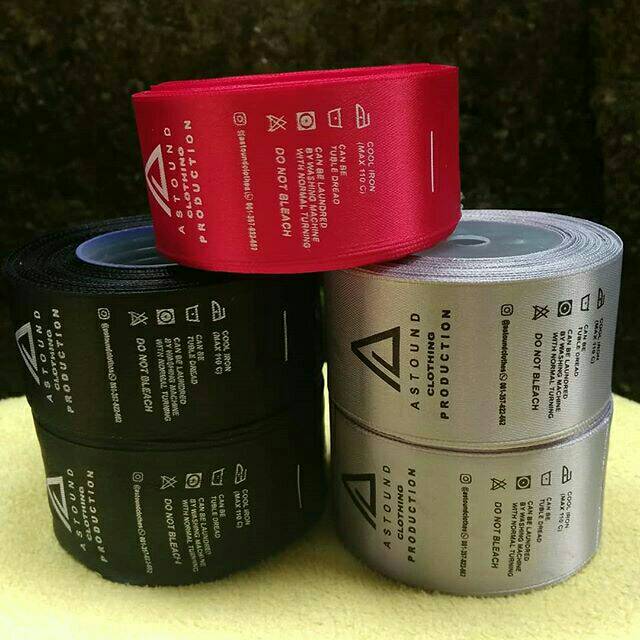 

Label baju satin sablon label kerah label hijab murah