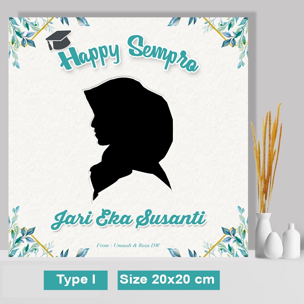 Foto Siluet/Kado Ulang Tahun/Sempro/Wisuda/Anniversary