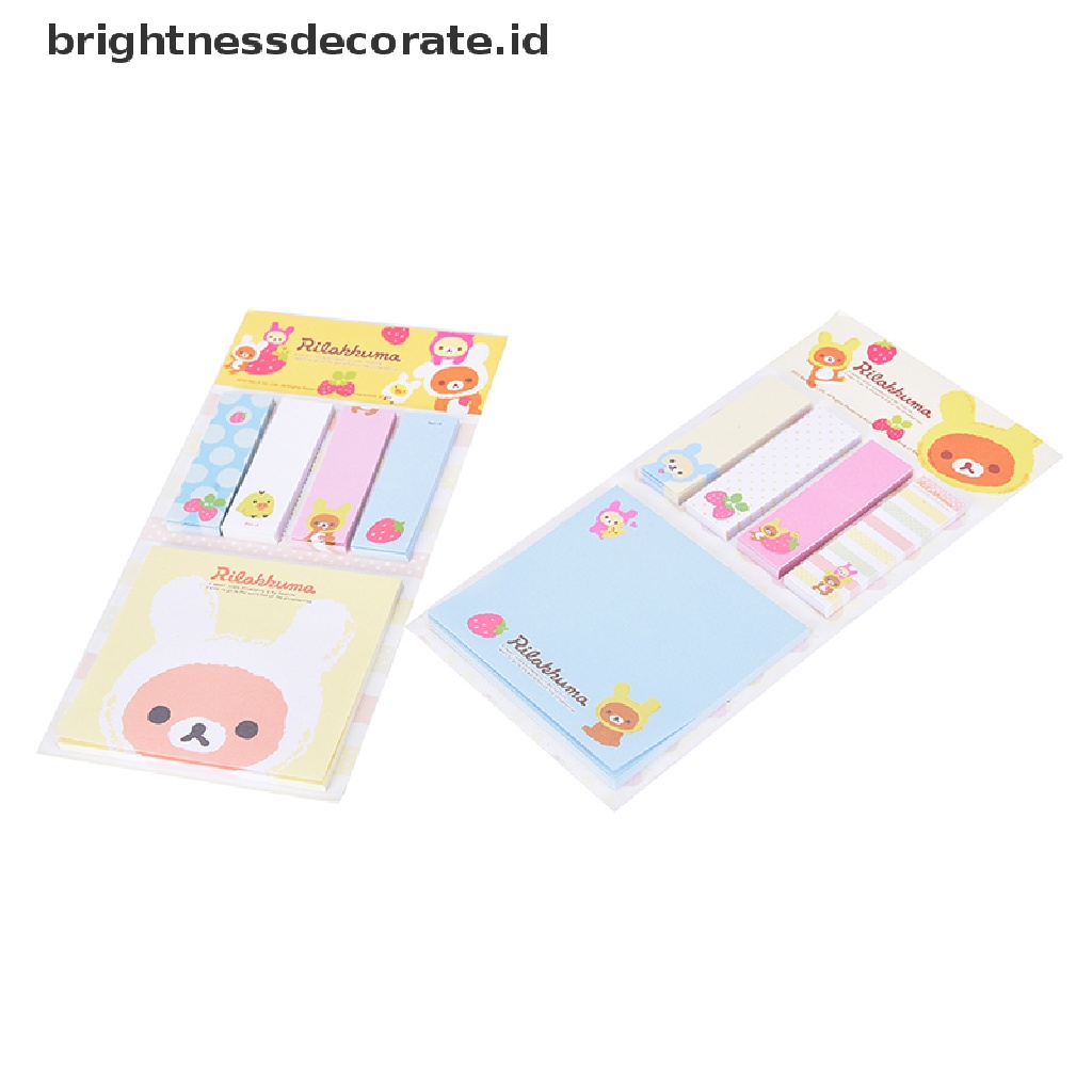 (Birth) Stiker Penanda Buku / Memo Motif Strawberry / Beruang