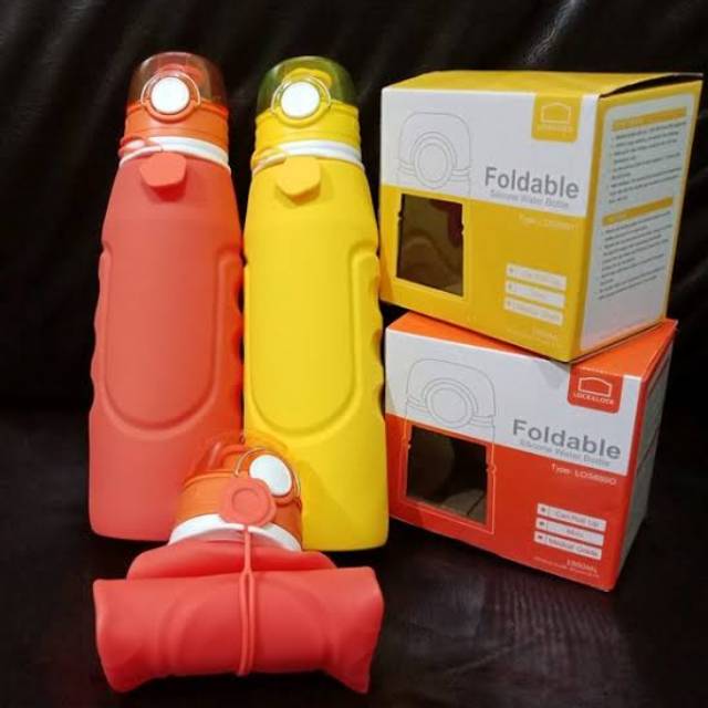 LOCK & LOCK FOLDABLE SILICONE WATER BOTTLE