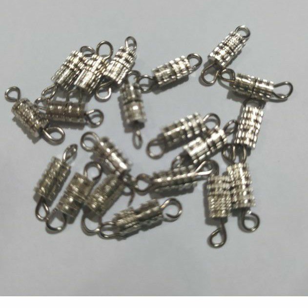 12pc Kait Ulir kalung gelang perak