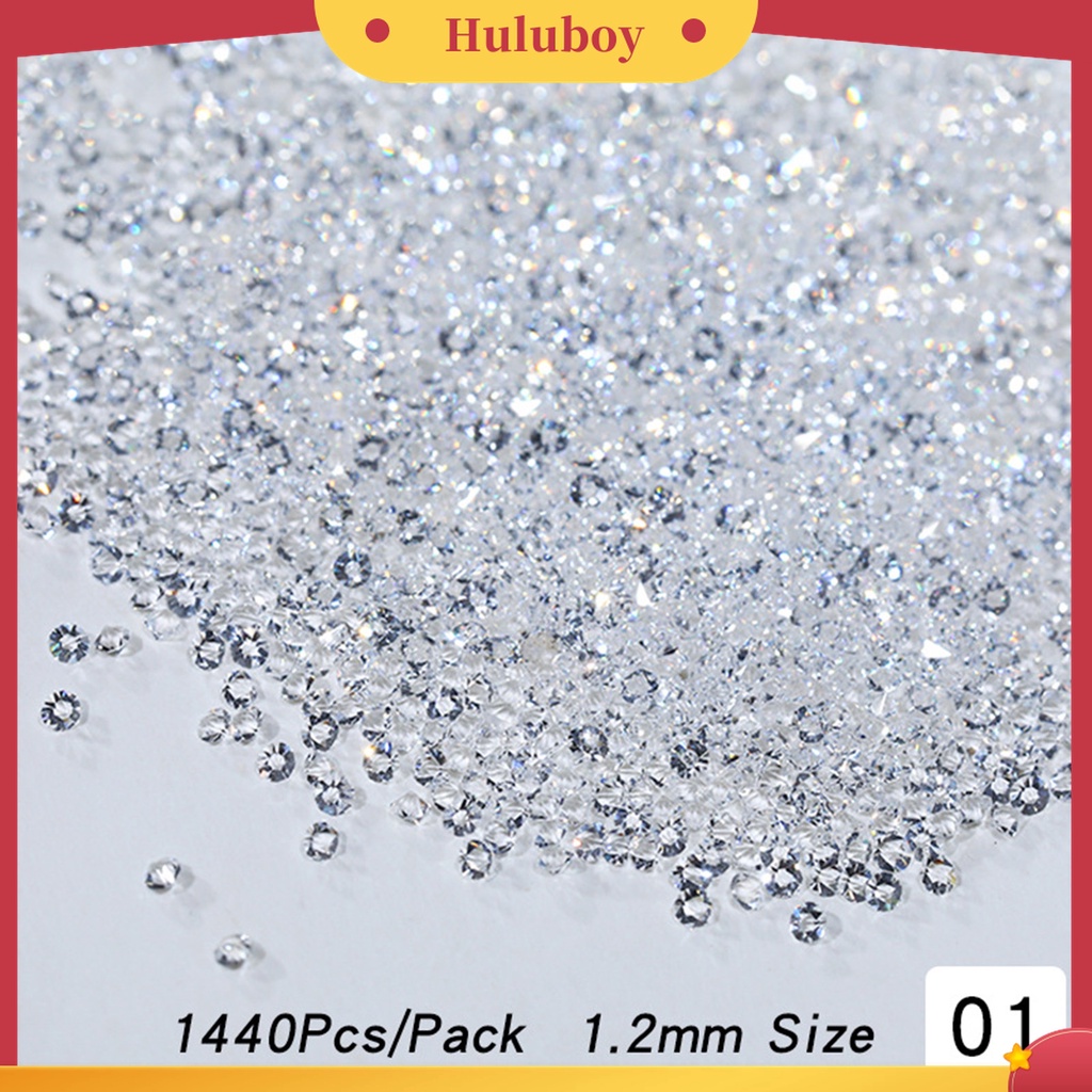 Huluboy Huluboy♡ 1440pcs / Set Manik-Manik Kristal Berlian Imitasi Bentuk Asimetris 3D Untuk Manicure Charms