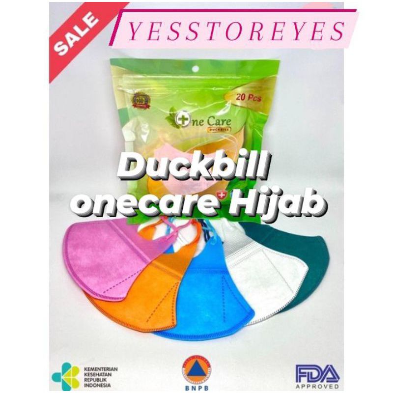 READY STOK DUCKBILL FACE MASKER HIJAB HEADLOOP HITAM PUTIH ABU MERK YNB DAN HIJAB 3 PLY ONECARE ONE CARE DUCKBILL HIJAB YNB WARNA ISI 50 LBR PER BOX