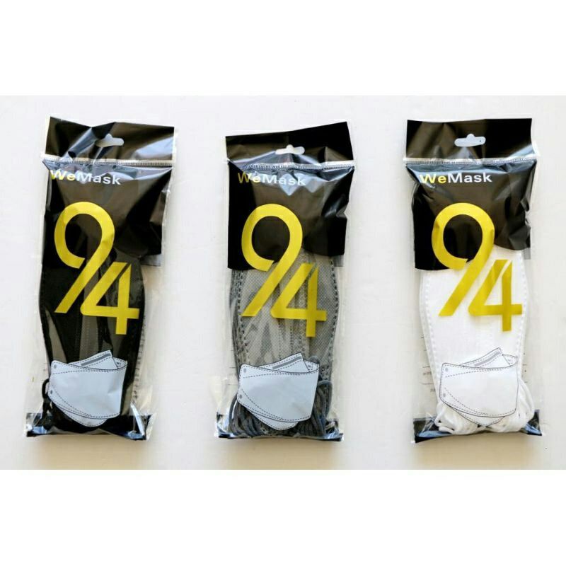 Masker KF94 wemask warna hitam putih isi 10 pcs