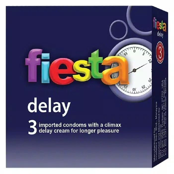 FIESTA KONDOM DELAY BOX 3 PCS (PRIVASI AMAN)