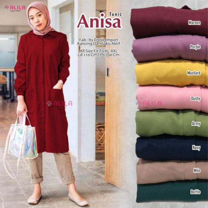 Anisa tunik atasan wanita fashion remaja muslim