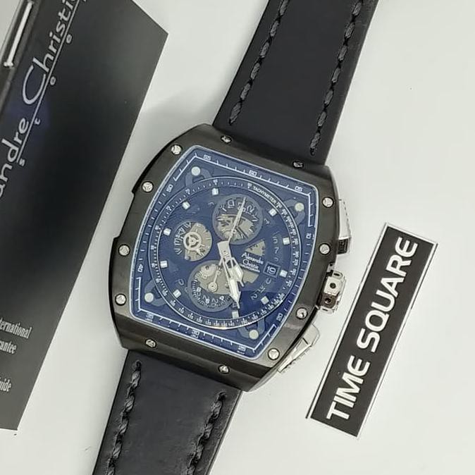 Super Sale Alexandre Christie AC 6411 MC Black Silver Original Ready Stock