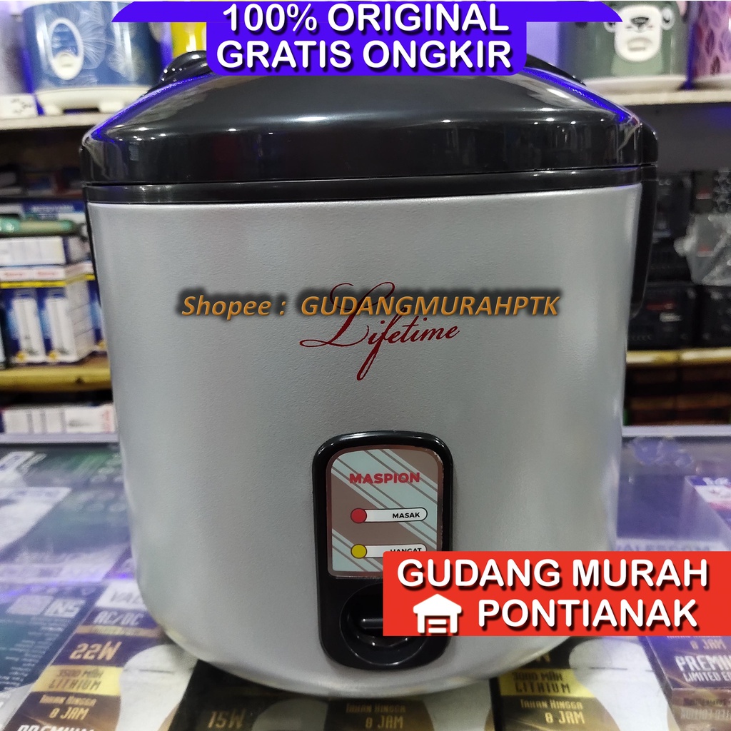 Ricecooker MASPION JUMBO 2,5 Liter MAGIC COM RICE COOKER EX-2581 (2.5L) Penanak Nasi menghangatkan dan memasak