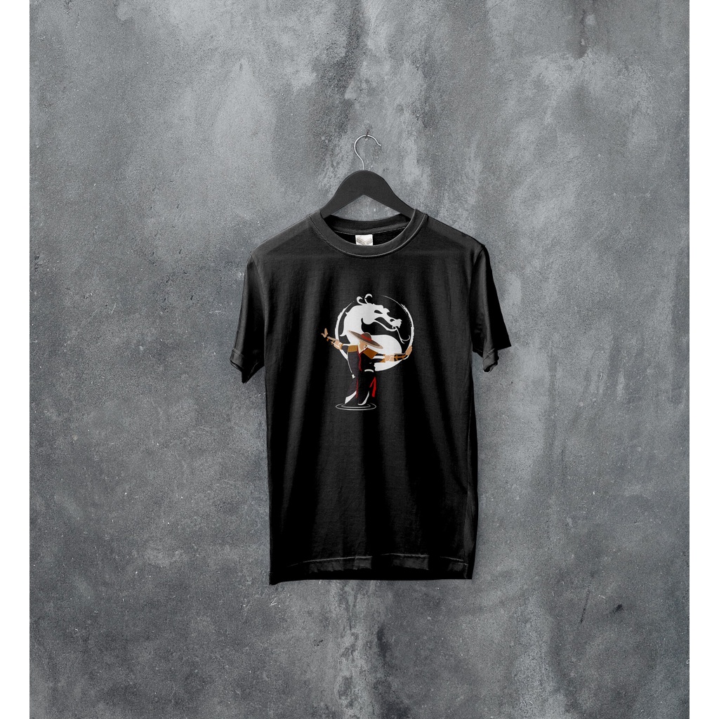 Baju Kaos Distro Kung Lao The Monk Mortal Kombat Combed 30s T-shirt Pria Wanita Unisex