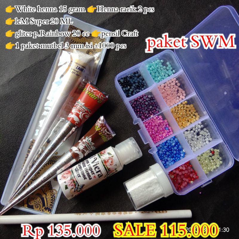 

1paket henna kode SWM